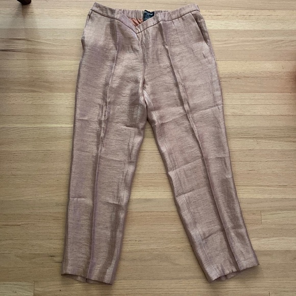 Lord & Taylor Rose Metallic Pants - Picture 1 of 4